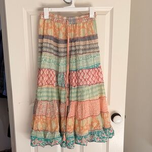 Colorful Striped Maxi Skirt